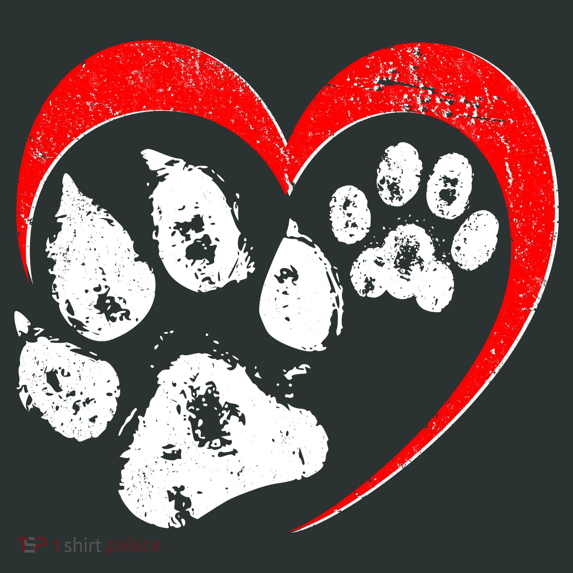 Cute Valentines Day Pet Lover Dog And Cat Paw Prints Baby Bodysuit
