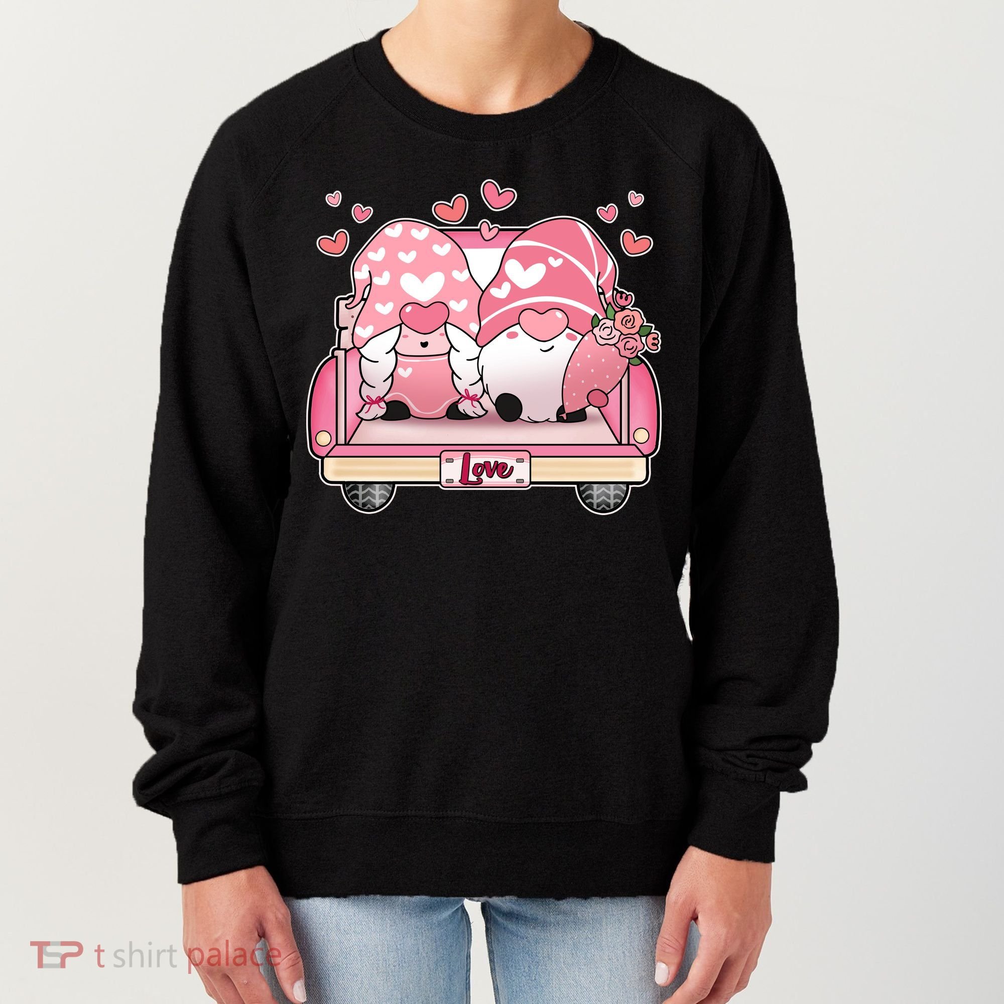 Cute Valentines Day Gnome Couple Love Women's Sweatshirt