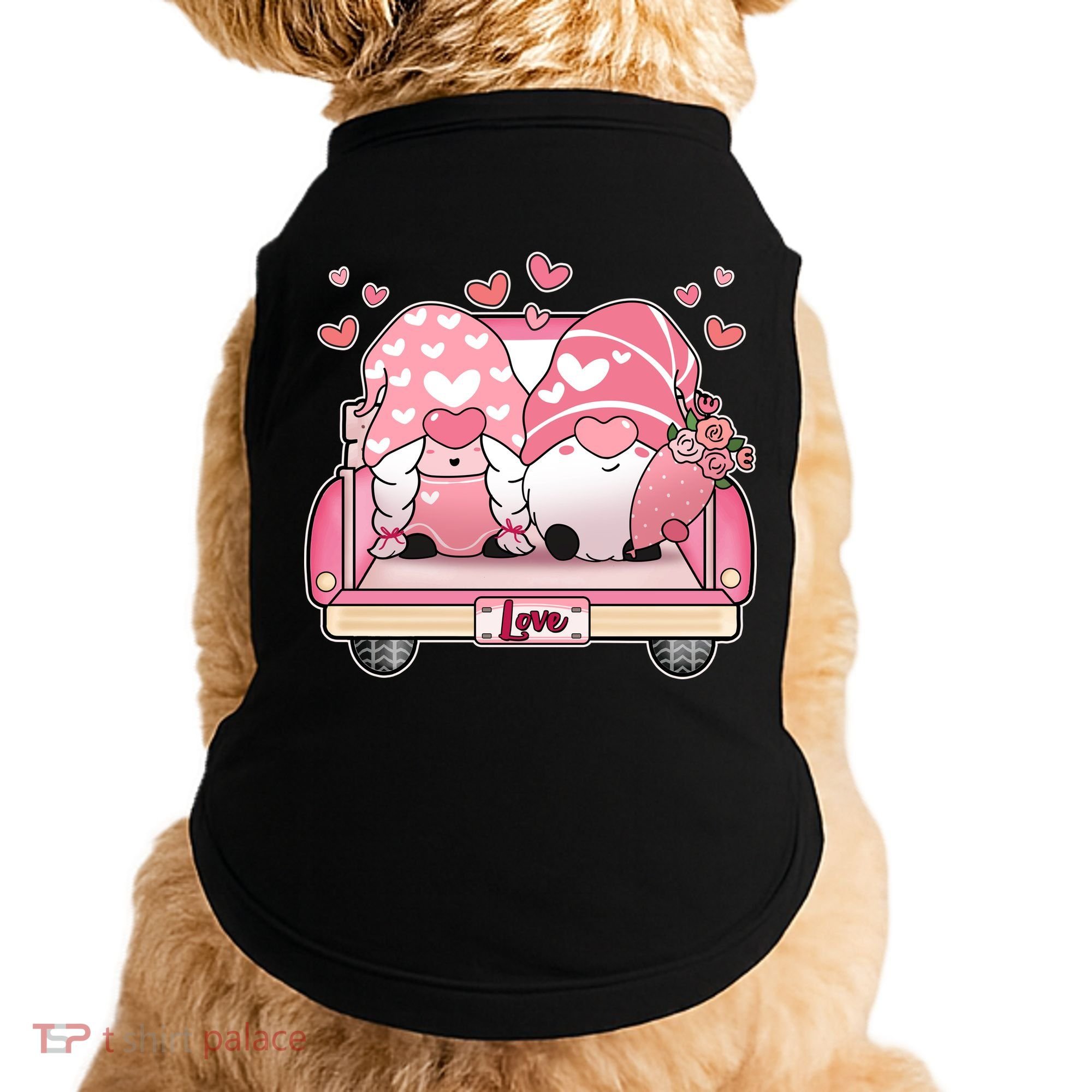 Cute Valentines Day Gnome Couple Love Doggie Tank