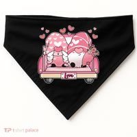 Cute Valentines Day Gnome Couple Love USA-Made Doggie Bandana thumb 0