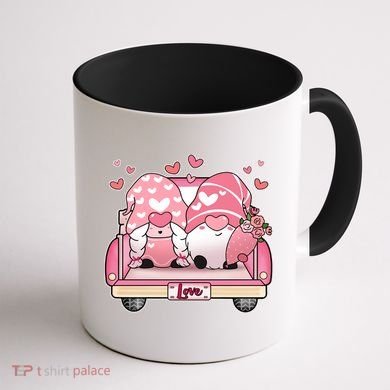 Cute Valentines Day Gnome Couple Love Coffee Mug back