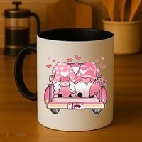 Cute Valentines Day Gnome Couple Love Coffee Mug thumb 4