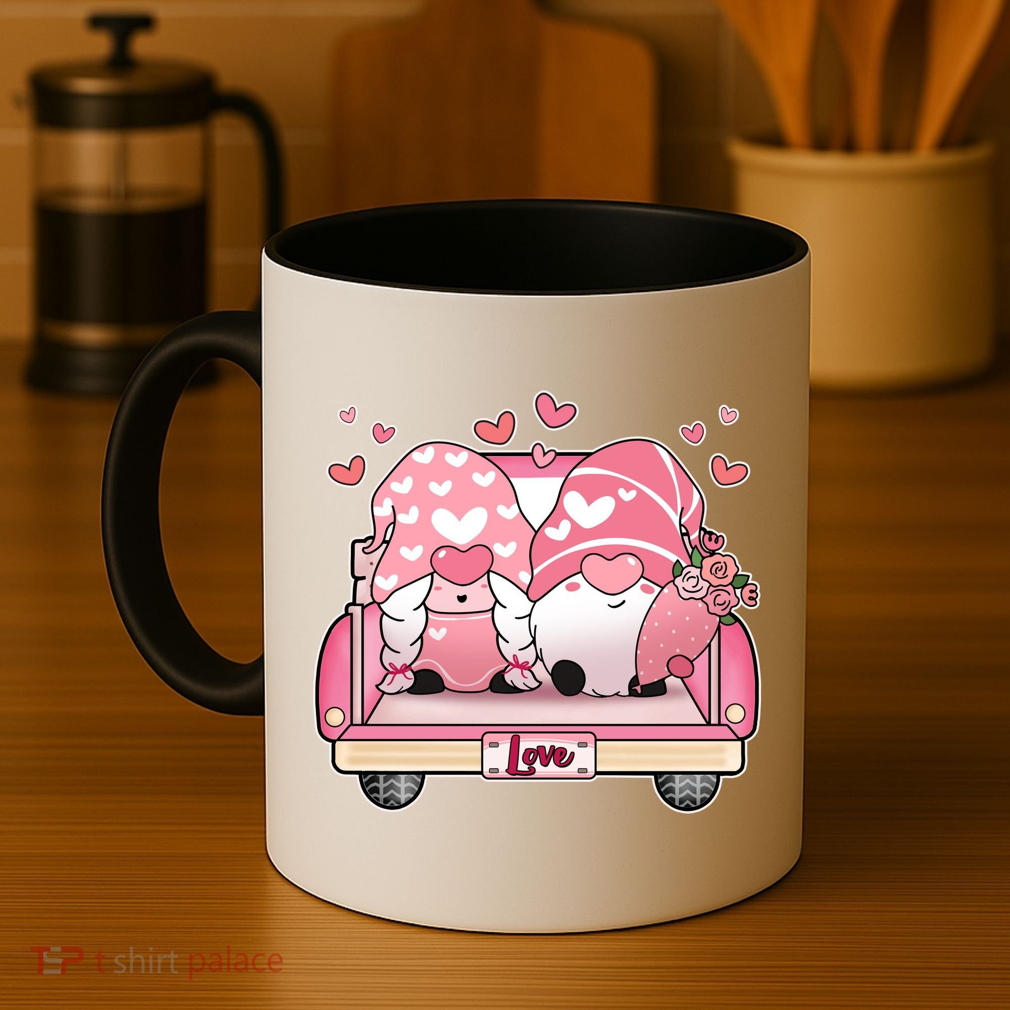 Cute Valentines Day Gnome Couple Love Coffee Mug