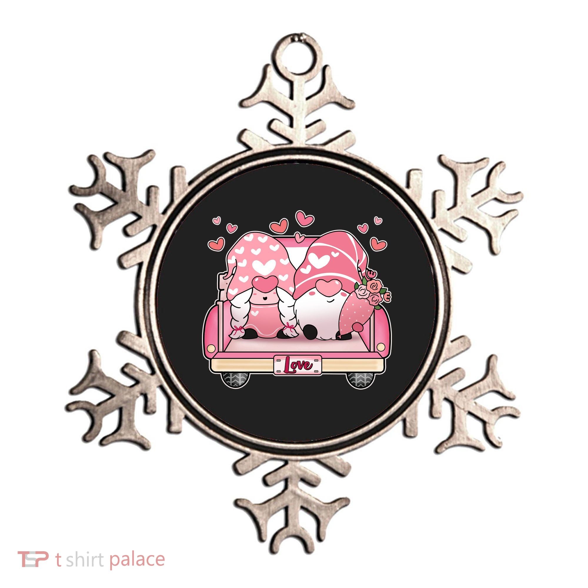 Cute Valentines Day Gnome Couple Love Ornament