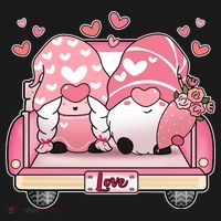 Cute Valentines Day Gnome Couple Love Tank Top thumb 6