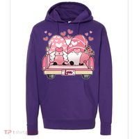 Cute Valentines Day Gnome Couple Love Hoodie thumb 0