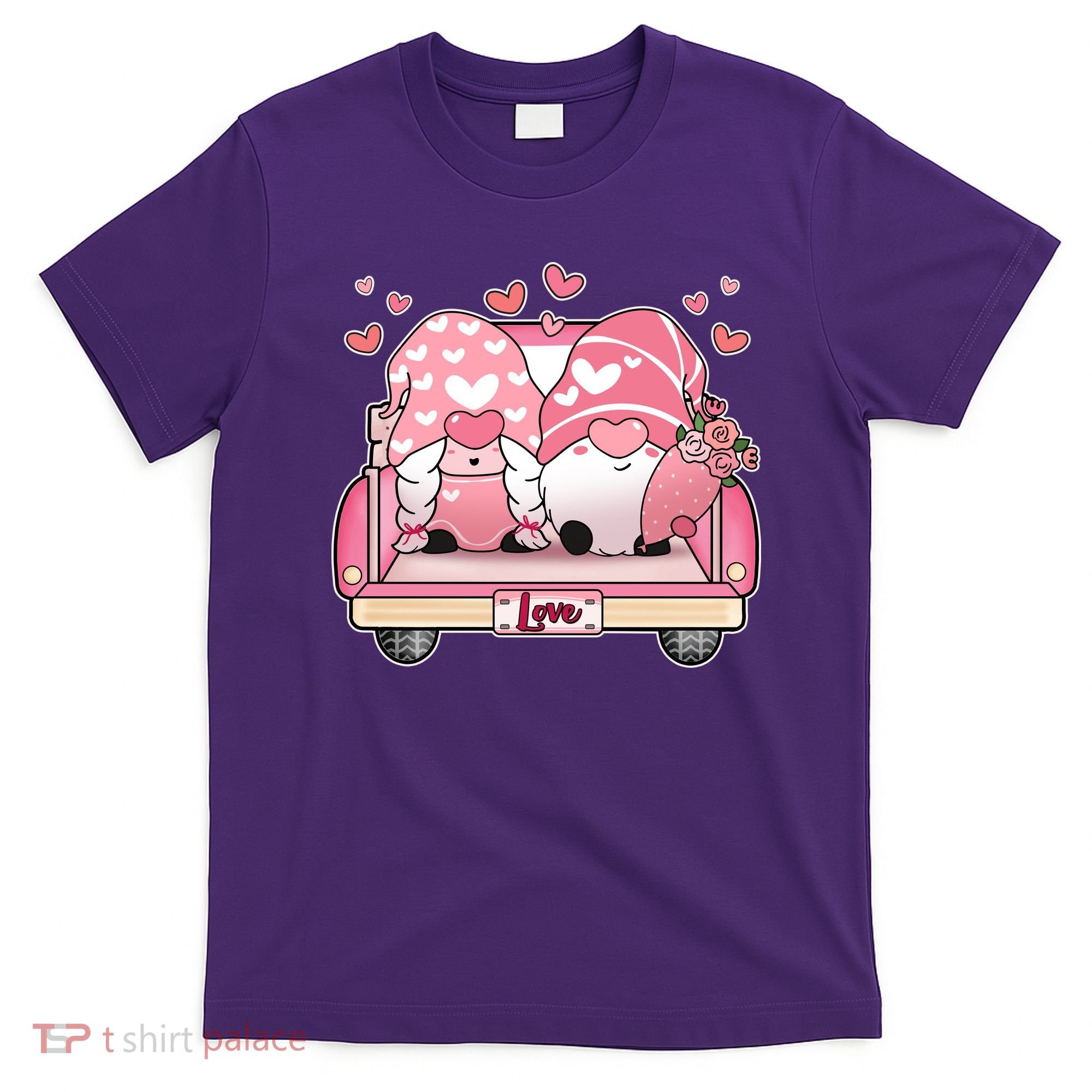 Cute Valentines Day Gnome Couple Love T-Shirt