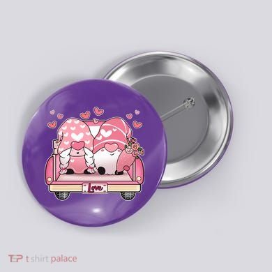 Cute Valentines Day Gnome Couple Love Button