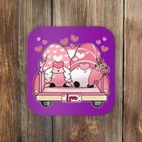 Cute Valentines Day Gnome Couple Love Coaster thumb 0