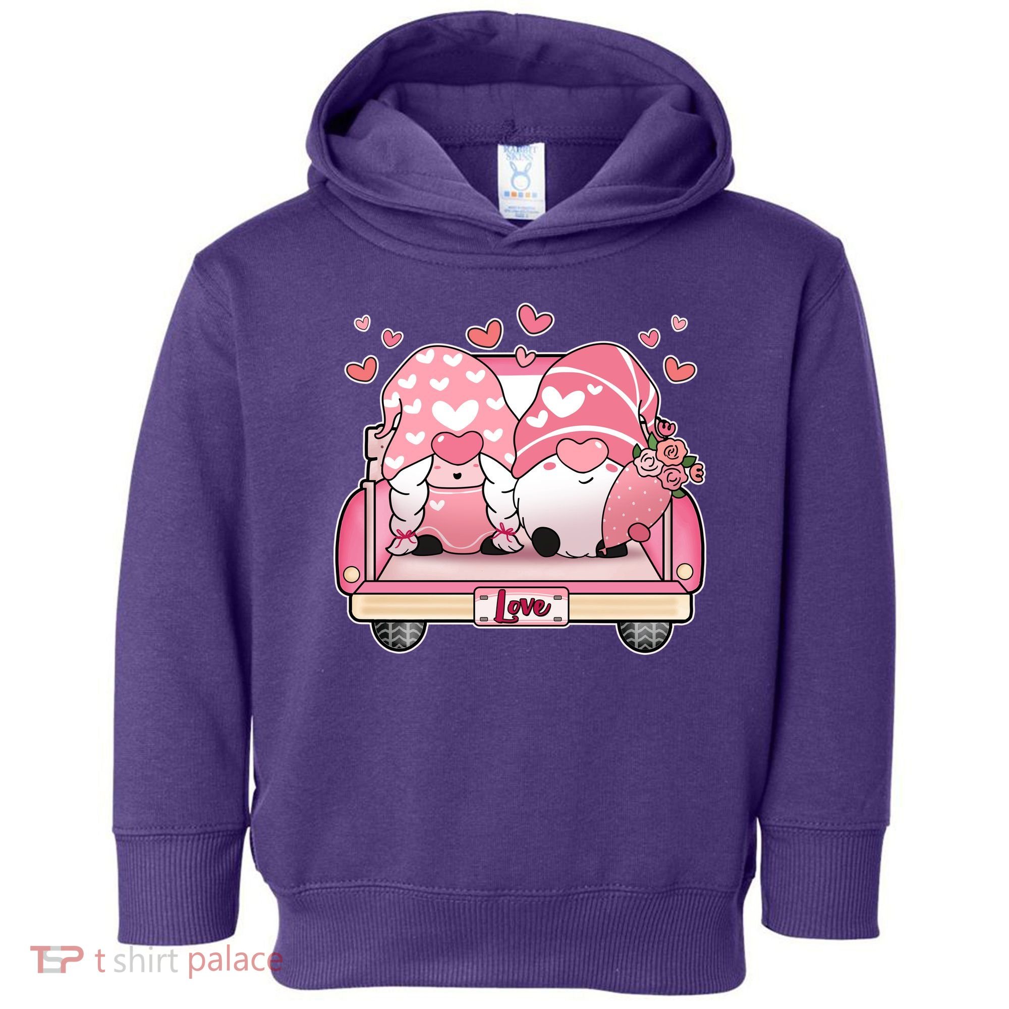 Cute Valentines Day Gnome Couple Love Toddler Hoodie