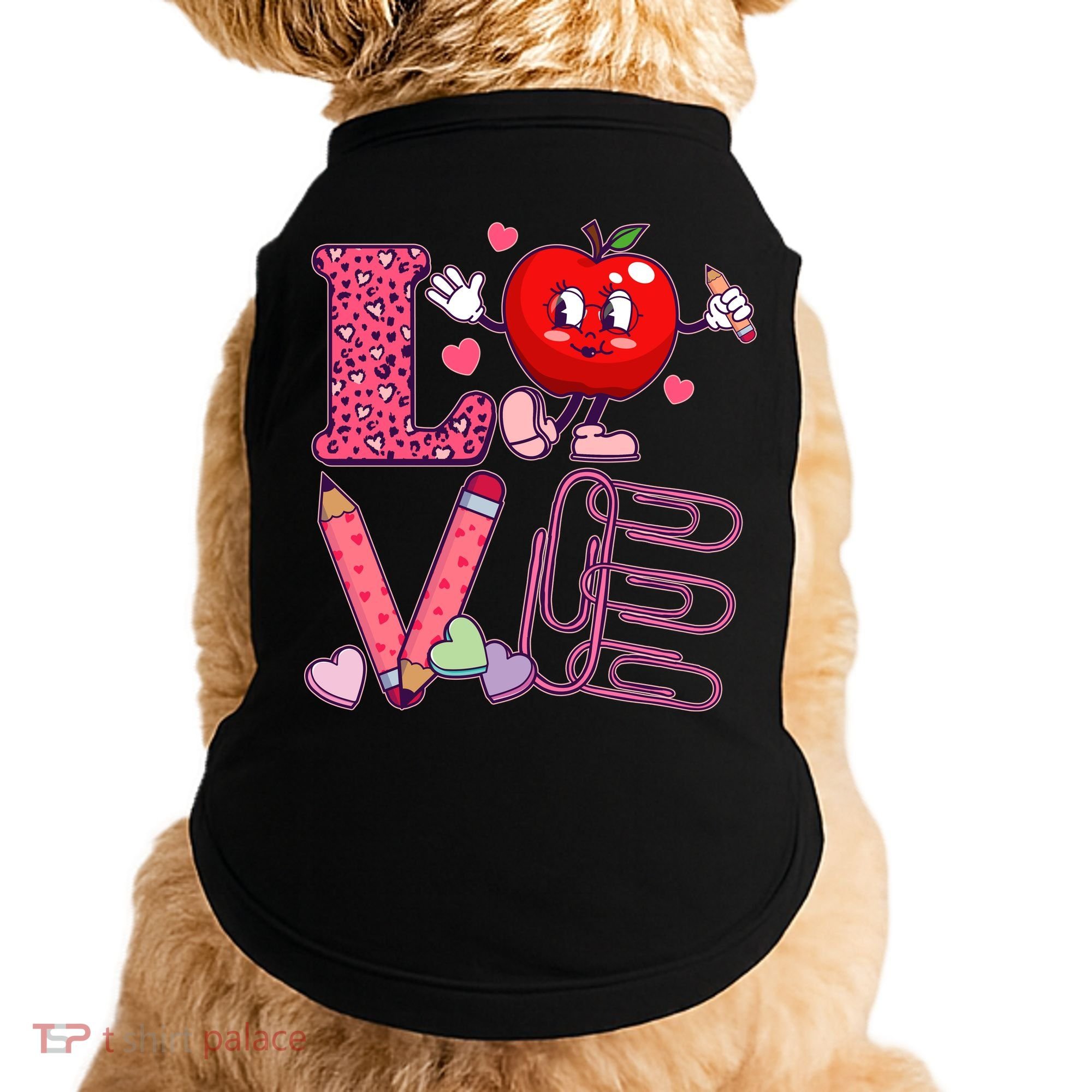 Cute Valentines Day Teacher Love Doggie Tank