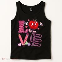 Cute Valentines Day Teacher Love Tank Top thumb 2