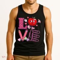 Cute Valentines Day Teacher Love Tank Top thumb 3