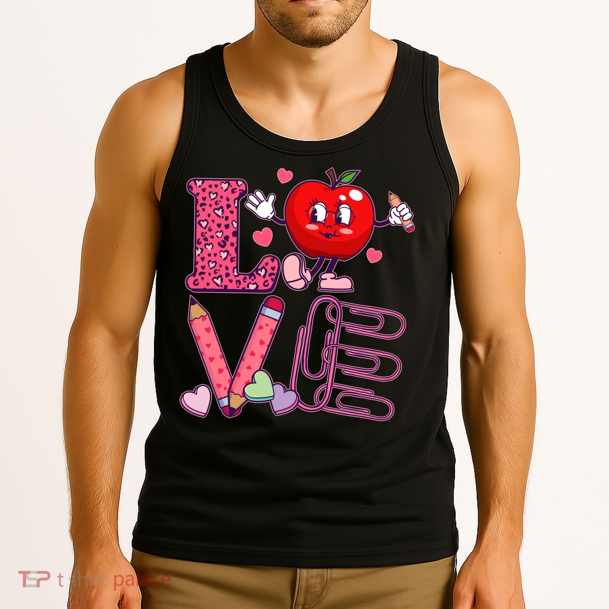 Cute Valentines Day Teacher Love Tank Top
