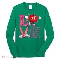 Cute Valentines Day Teacher Love Long Sleeve Shirt thumb 0