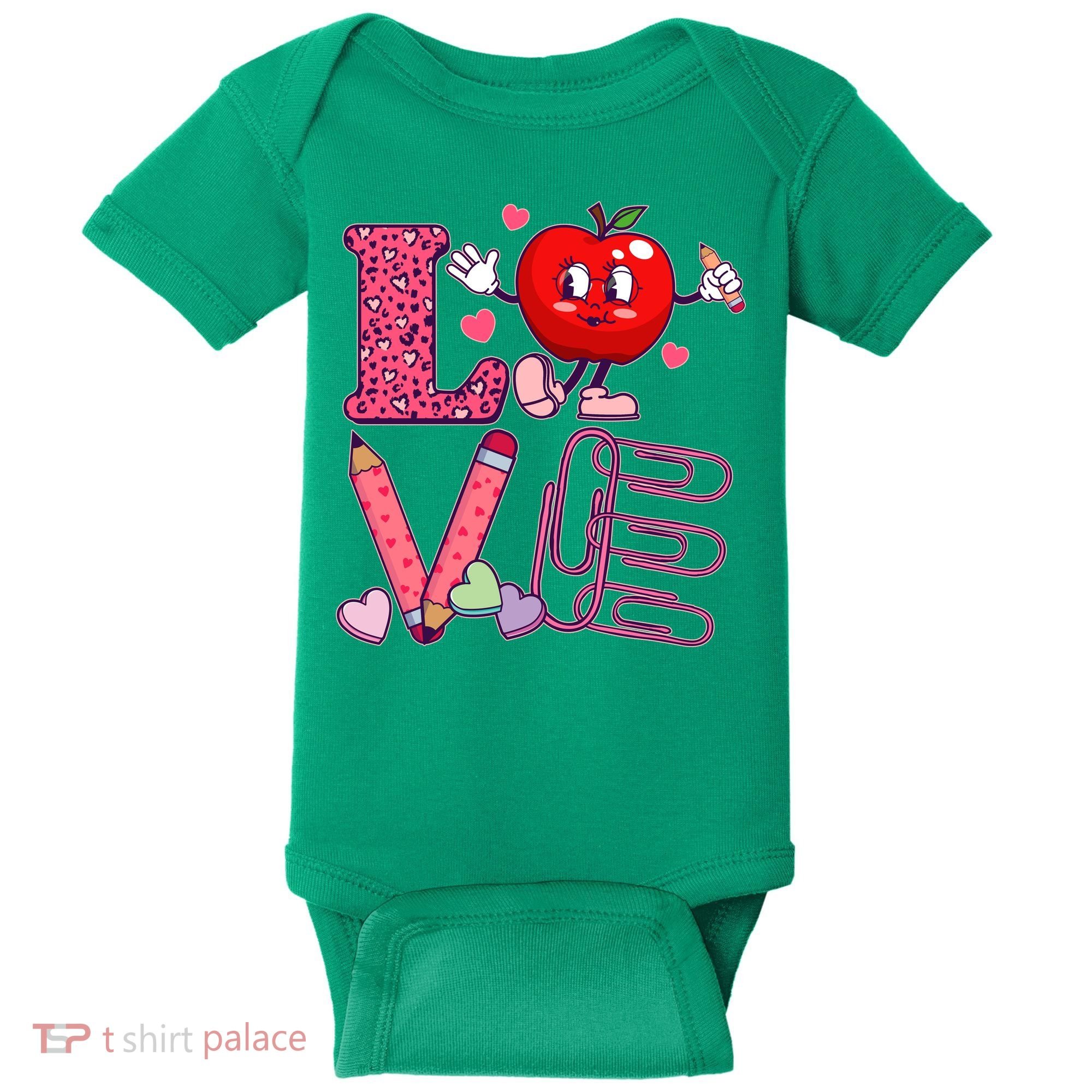 Cute Valentines Day Teacher Love Baby Bodysuit