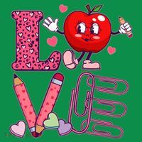 Cute Valentines Day Teacher Love Baby Bodysuit thumb 2