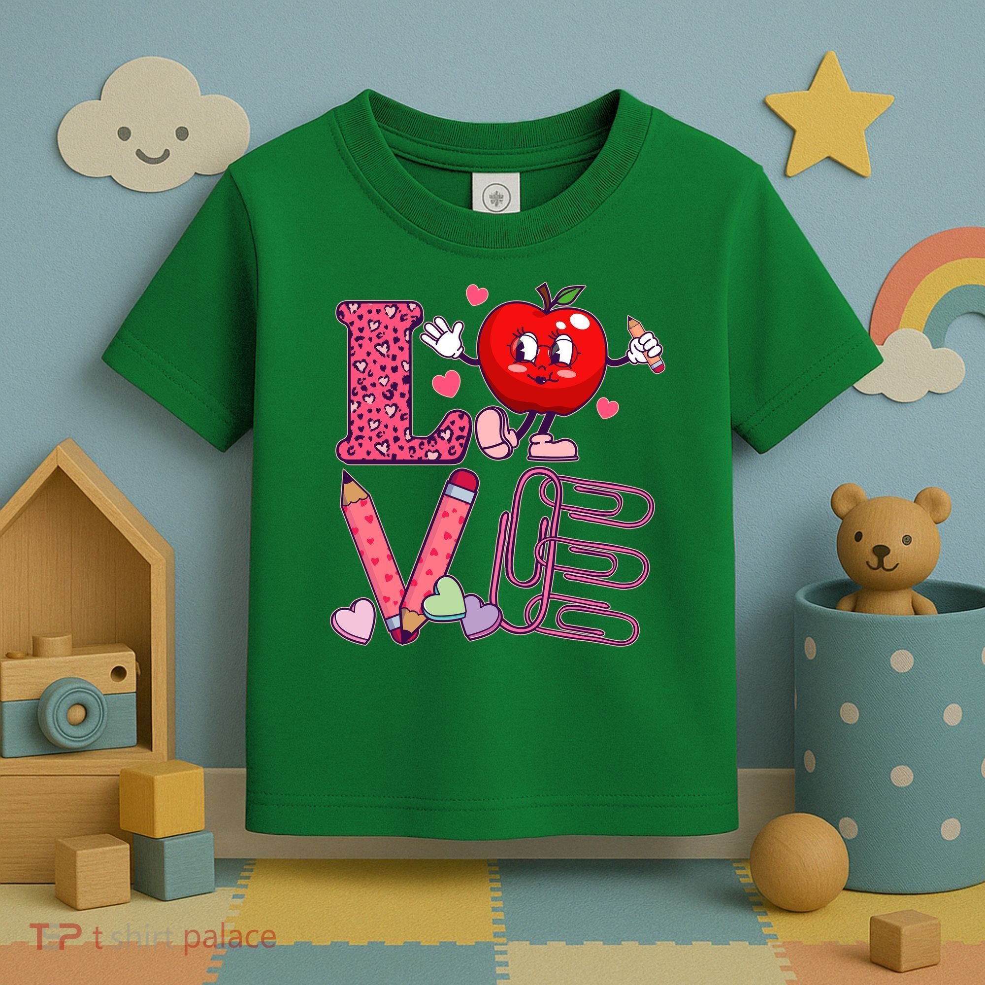 Cute Valentines Day Teacher Love Toddler T-Shirt