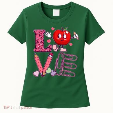 Cute Valentines Day Teacher Love Women's T-Shirt