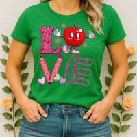 Cute Valentines Day Teacher Love Women's T-Shirt thumb 2