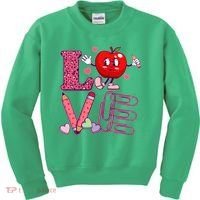Cute Valentines Day Teacher Love Kids Sweatshirt thumb 0