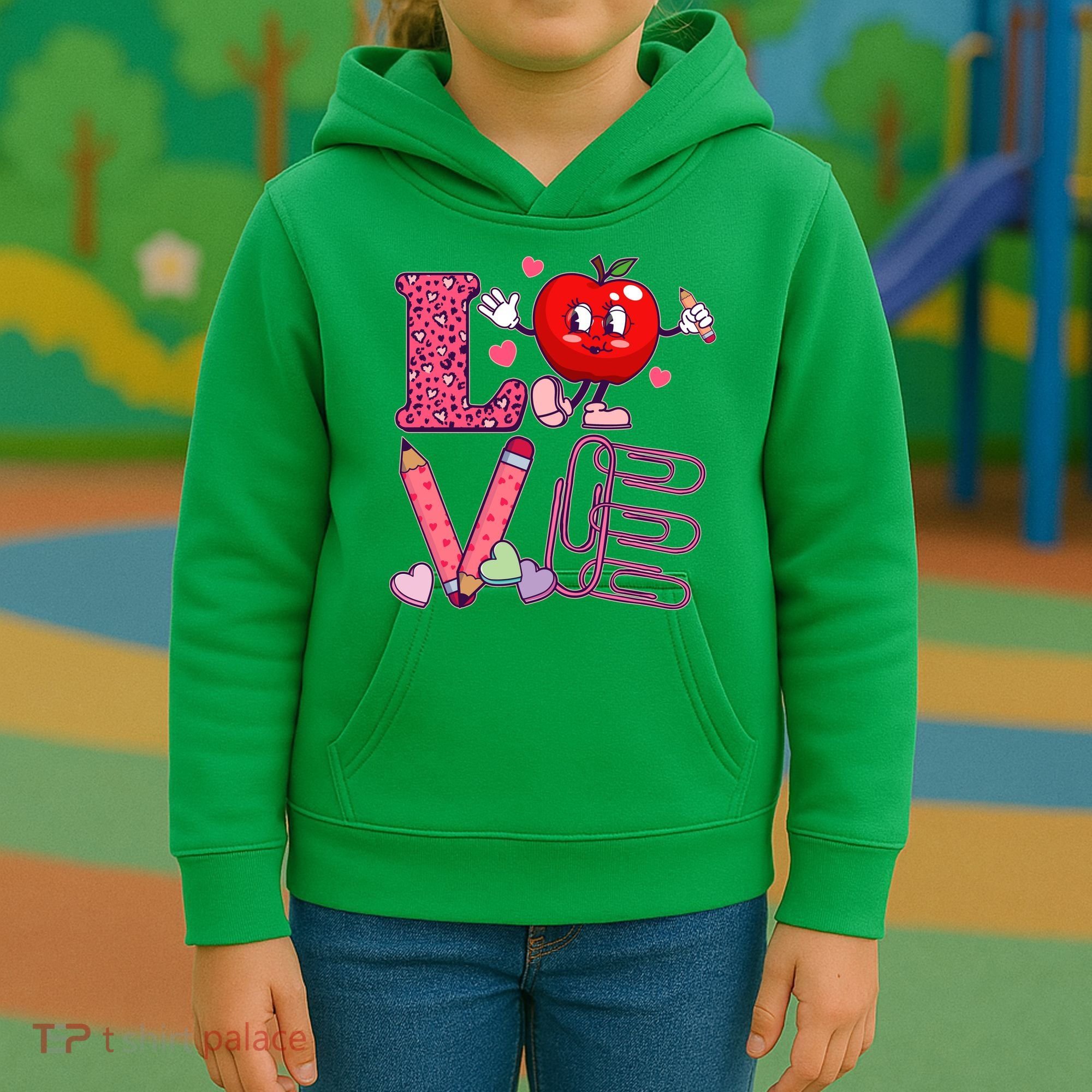 Cute Valentines Day Teacher Love Kids Hoodie