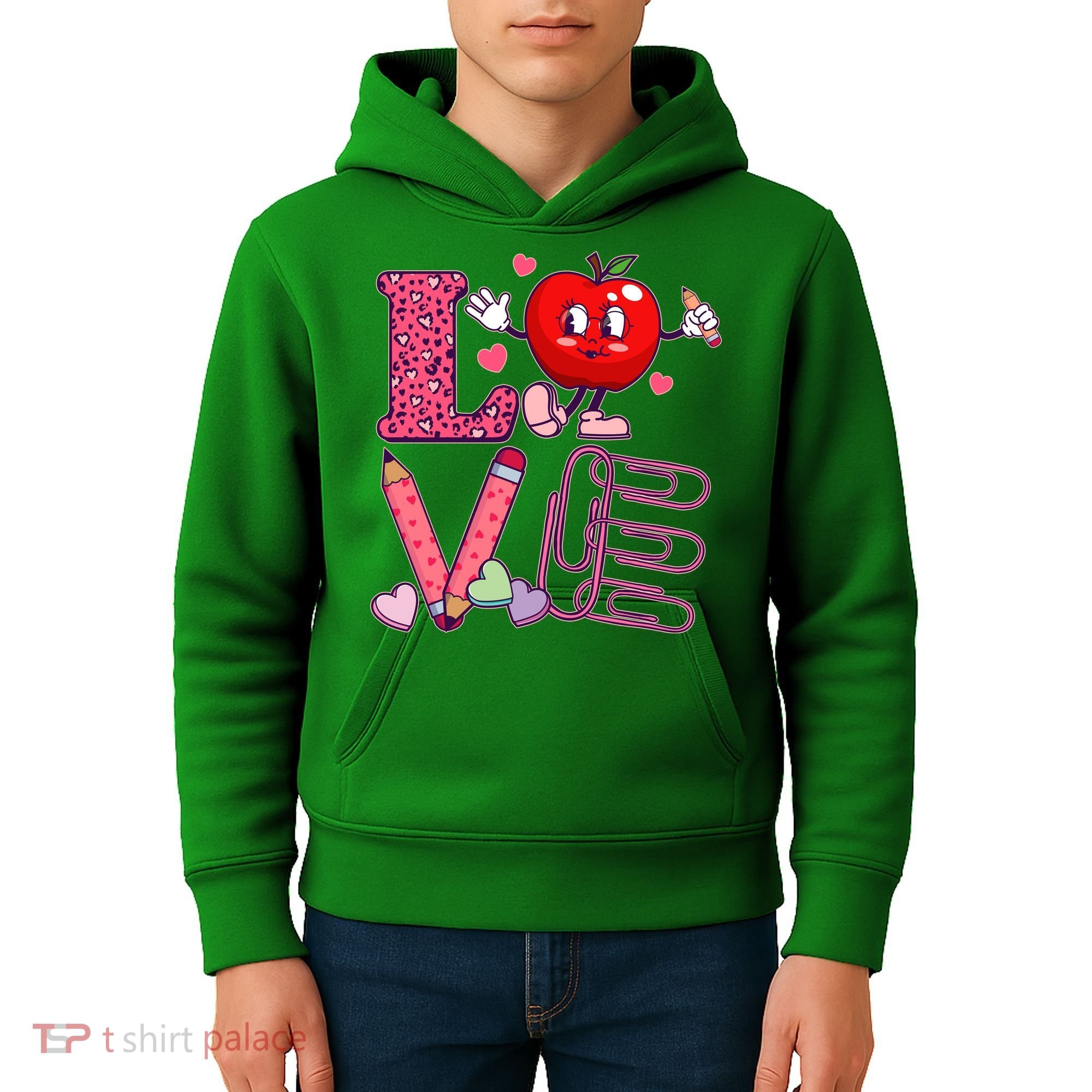 Cute Valentines Day Teacher Love Kids Hoodie