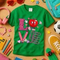 Cute Valentines Day Teacher Love Kids T-Shirt thumb 3
