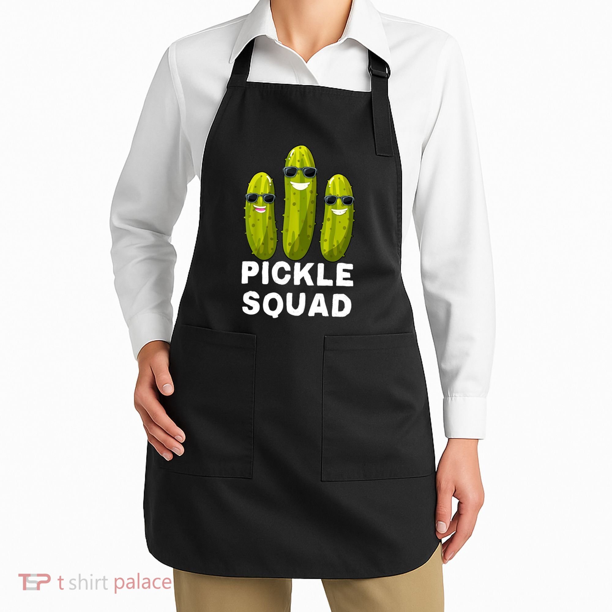 Cute Vegan Dill Pickle Costume Adult Pickle Squad Gift Apron