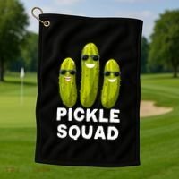 Cute Vegan Dill Pickle Costume Adult Pickle Squad Gift Golf Towel thumb 1