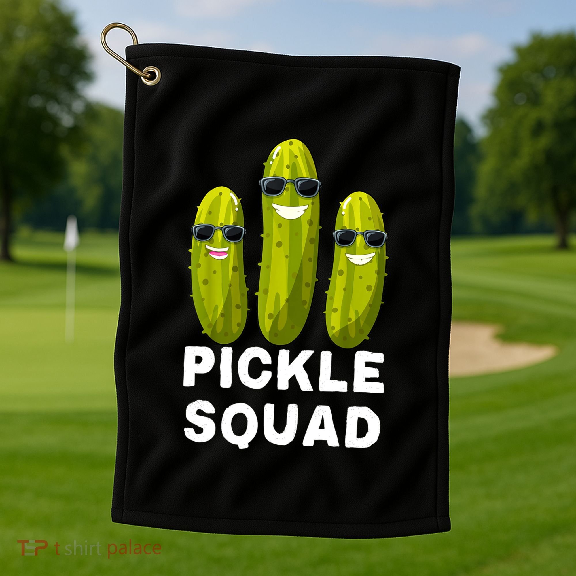 Cute Vegan Dill Pickle Costume Adult Pickle Squad Gift Golf Towel