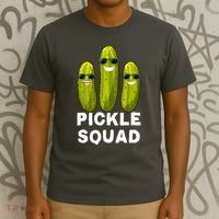 Cute Vegan Dill Pickle Costume Adult Pickle Squad Gift T-Shirt thumb 3