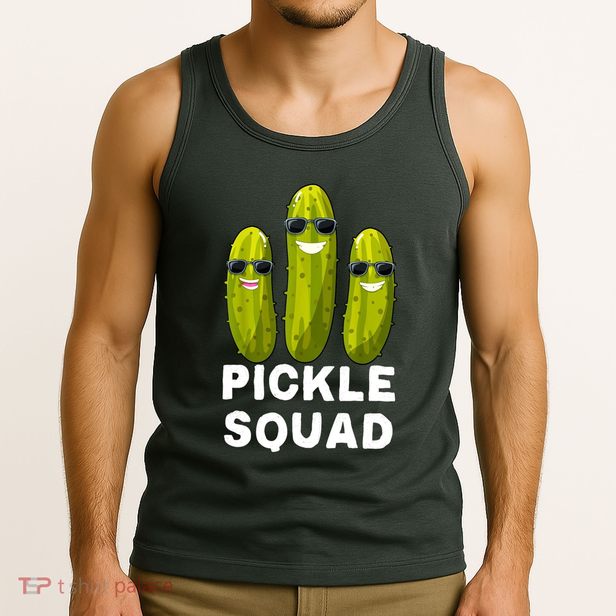 Cute Vegan Dill Pickle Costume Adult Pickle Squad Gift Tank Top