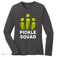 Cute Vegan Dill Pickle Costume Adult Pickle Squad Gift Women's Long Sleeve Shirt thumb 0