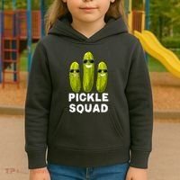 Cute Vegan Dill Pickle Costume Adult Pickle Squad Gift Kids Hoodie thumb 3