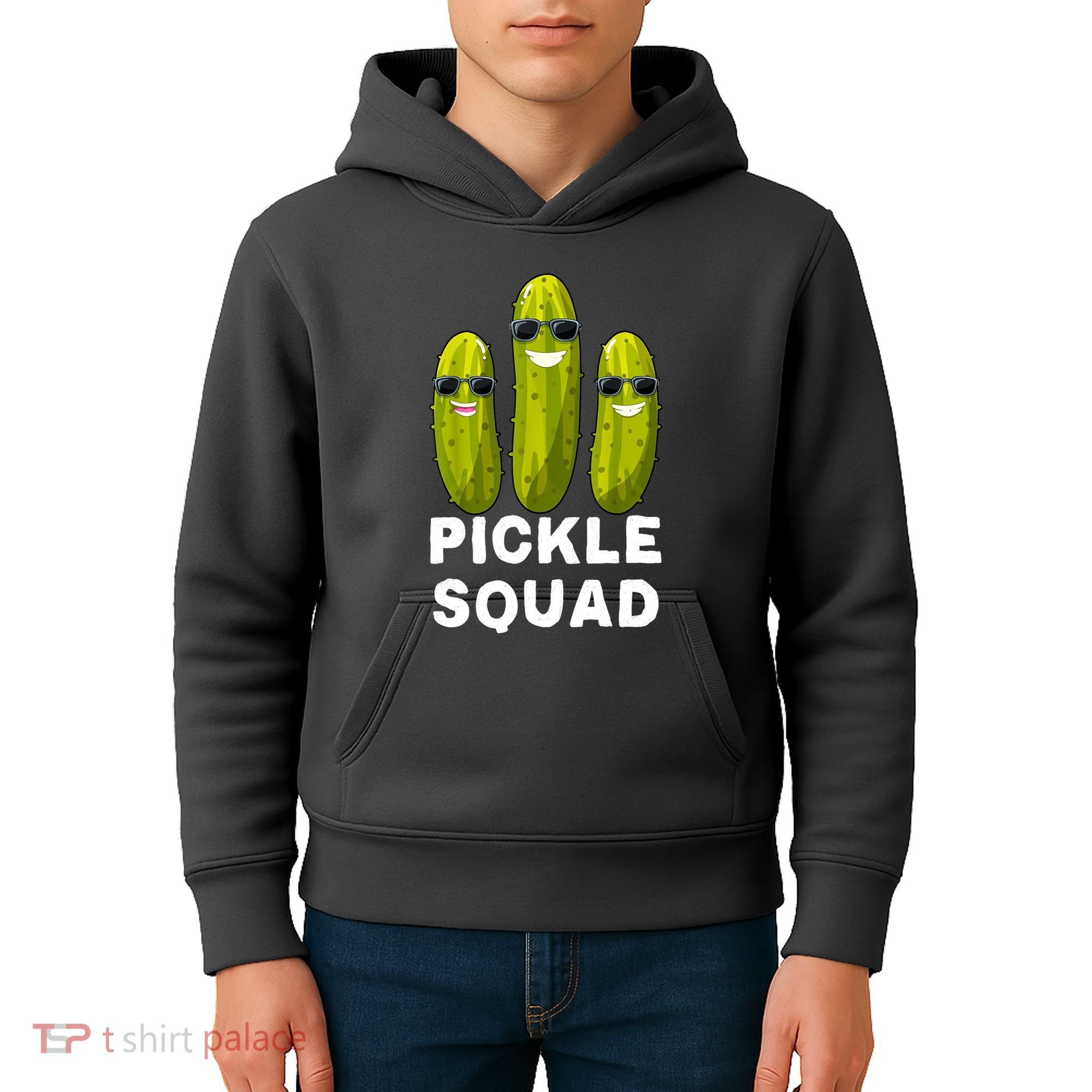 Cute Vegan Dill Pickle Costume Adult Pickle Squad Gift Kids Hoodie