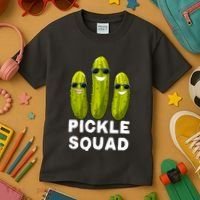 Cute Vegan Dill Pickle Costume Adult Pickle Squad Gift Kids T-Shirt thumb 3