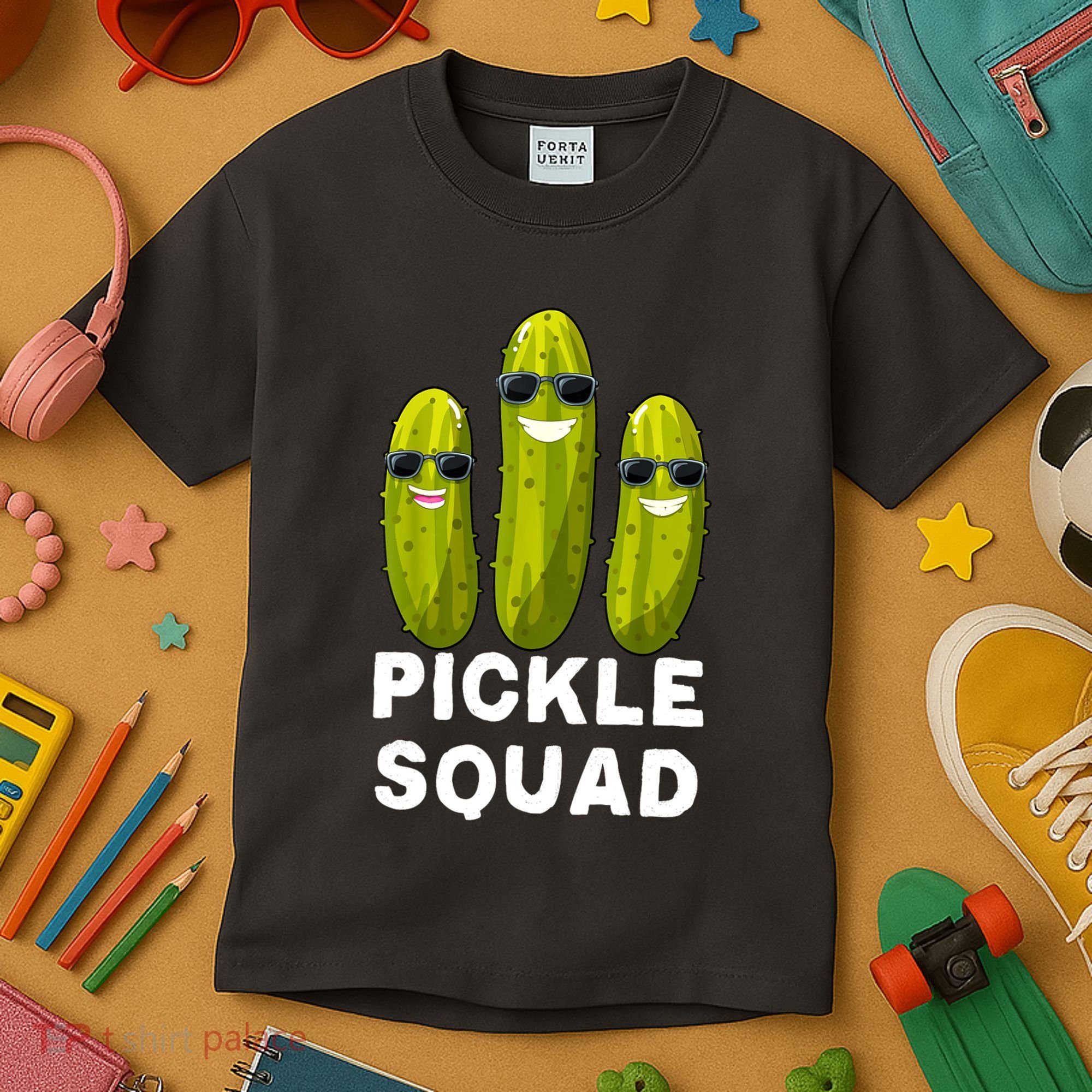 Cute Vegan Dill Pickle Costume Adult Pickle Squad Gift Kids T-Shirt