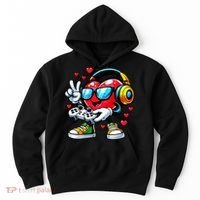Cool Valentine's Day Gamer Heart Love Gaming Hoodie thumb 0