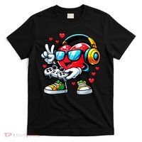 Cool Valentine's Day Gamer Heart Love Gaming T-Shirt thumb 0
