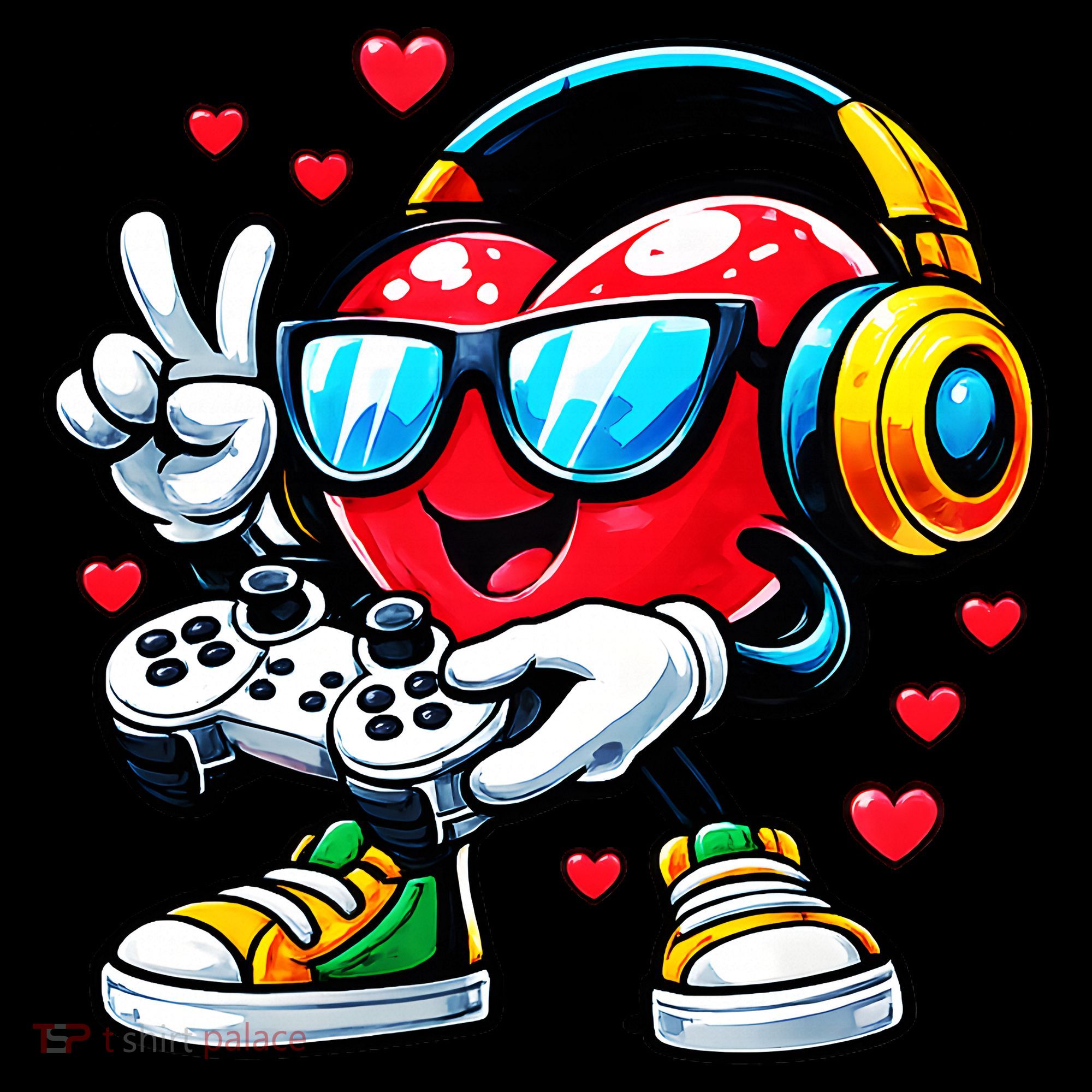 Cool Valentine's Day Gamer Heart Love Gaming Coffee Mug