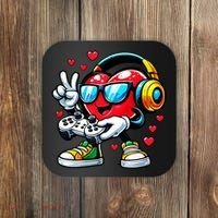 Cool Valentine's Day Gamer Heart Love Gaming Coaster thumb 0