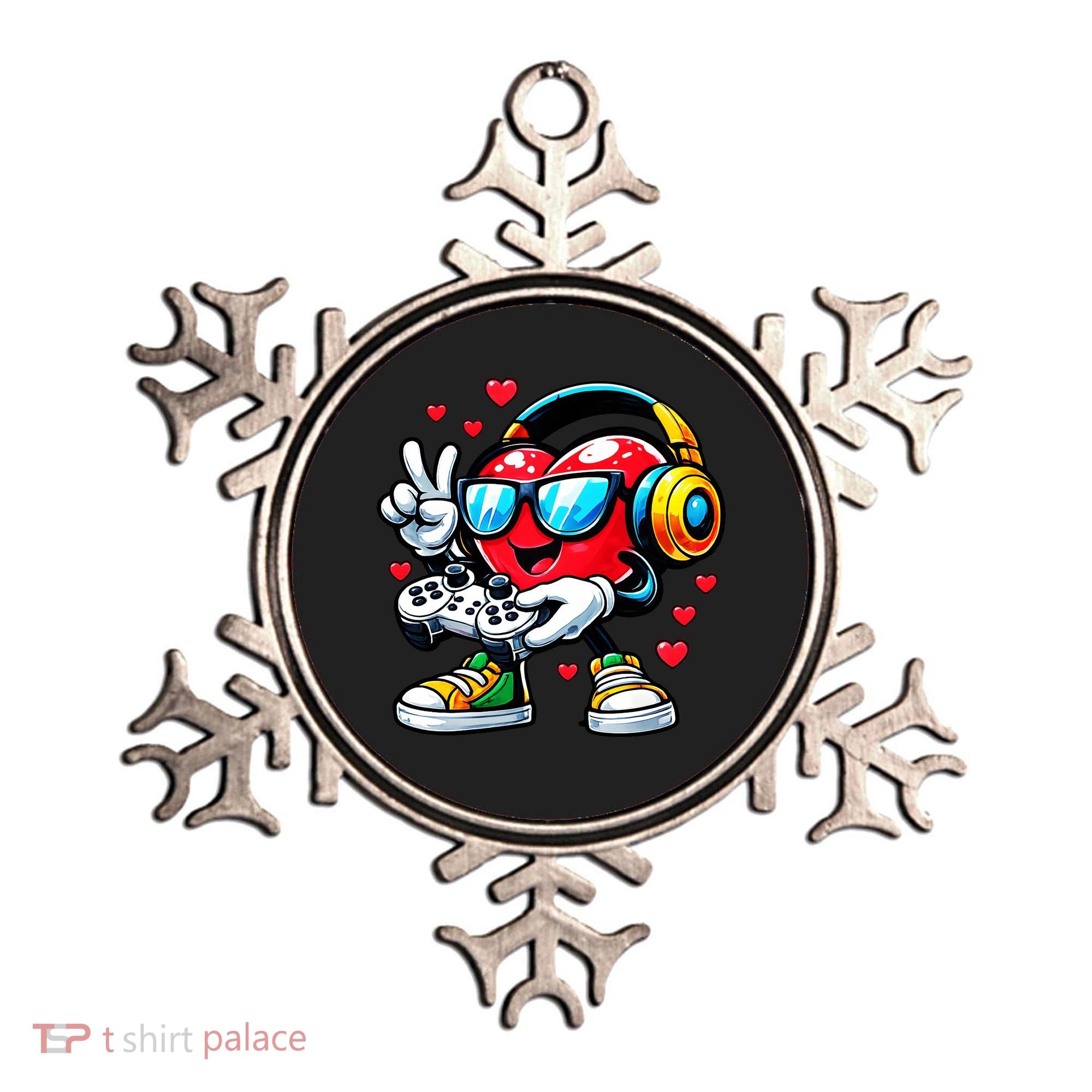 Cool Valentine's Day Gamer Heart Love Gaming Ornament