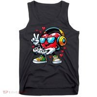 Cool Valentine's Day Gamer Heart Love Gaming Tank Top thumb 0
