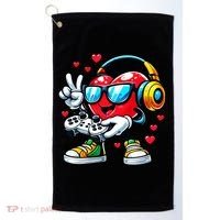 Cool Valentine's Day Gamer Heart Love Gaming Golf Towel thumb 0