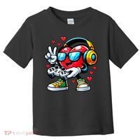 Cool Valentine's Day Gamer Heart Love Gaming Toddler T-Shirt thumb 0
