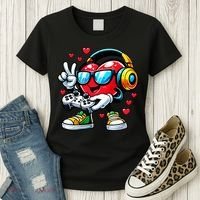 Cool Valentine's Day Gamer Heart Love Gaming Women's T-Shirt thumb 3