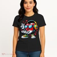 Cool Valentine's Day Gamer Heart Love Gaming Women's T-Shirt thumb 4