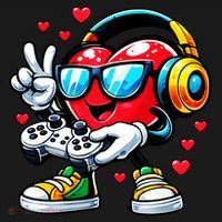 Cool Valentine's Day Gamer Heart Love Gaming Women's T-Shirt thumb 6