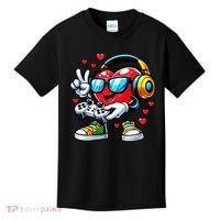 Cool Valentine's Day Gamer Heart Love Gaming Kids T-Shirt thumb 0